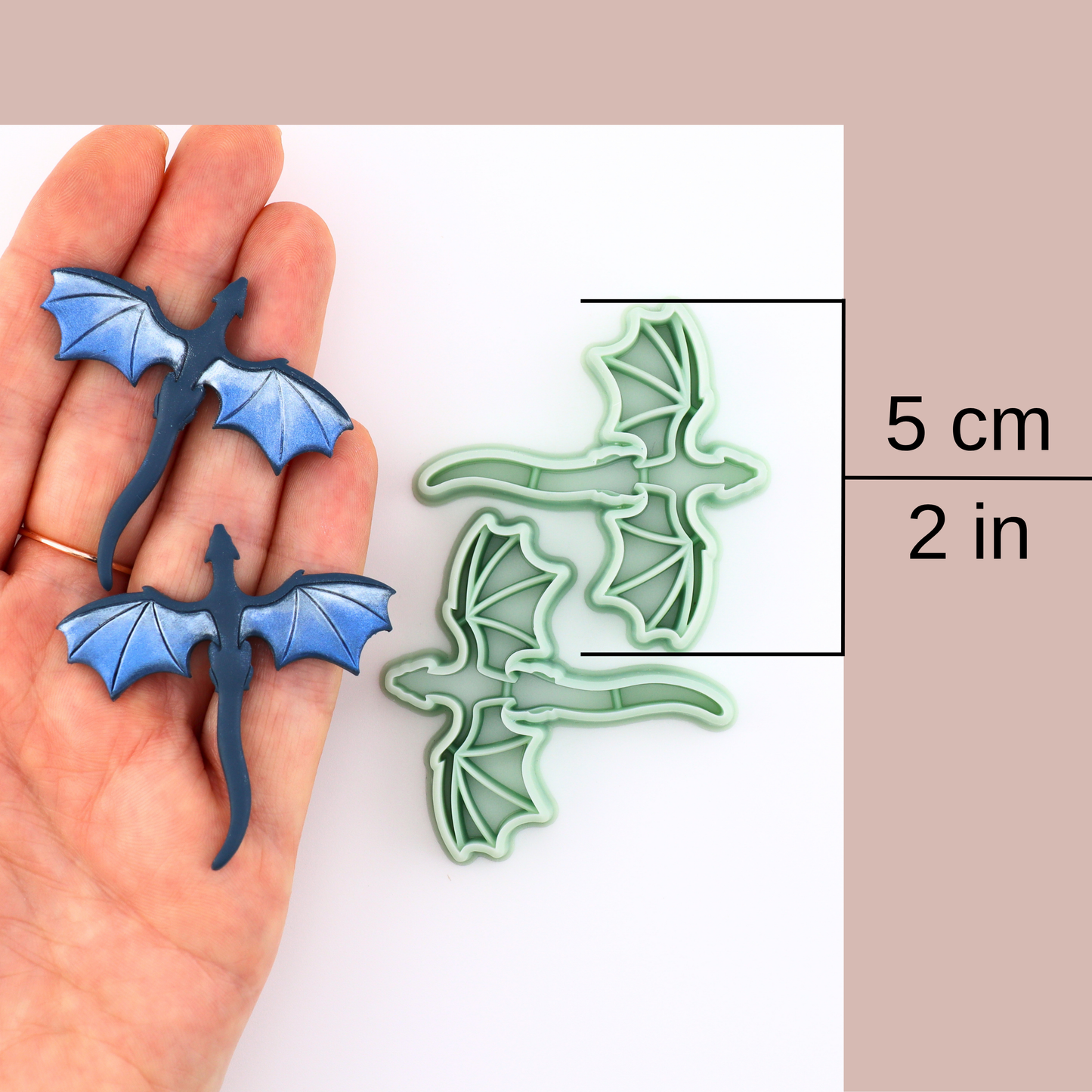 Soaring Dragon Mirrored Polymer Clay Cutter Set