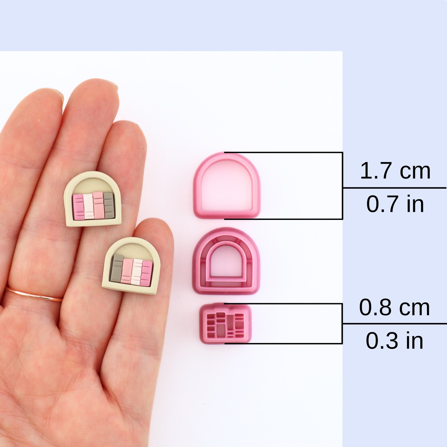 Bookshelf Studs Polymer Clay Cutter Set