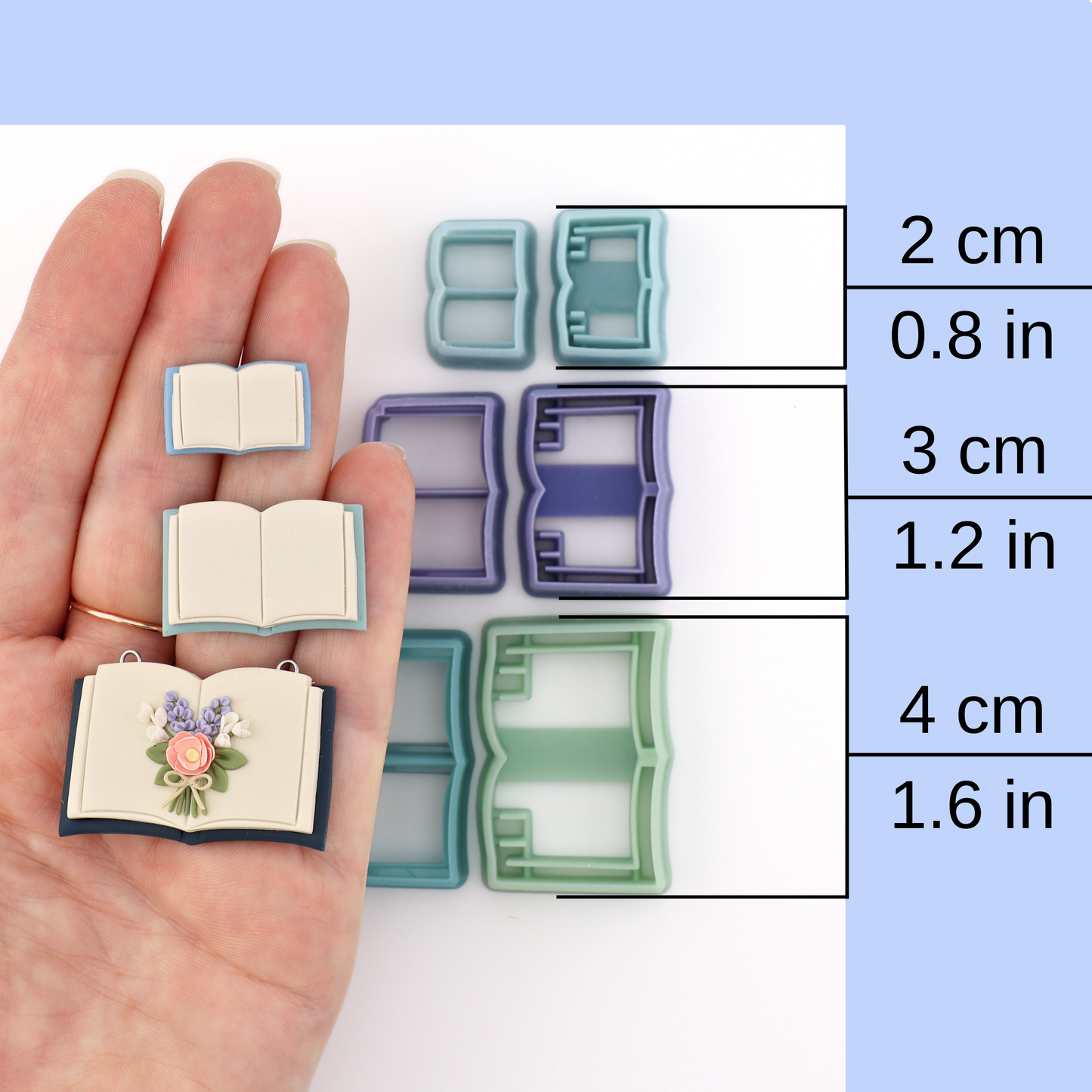 Open Book Polymer Clay Cutter Set