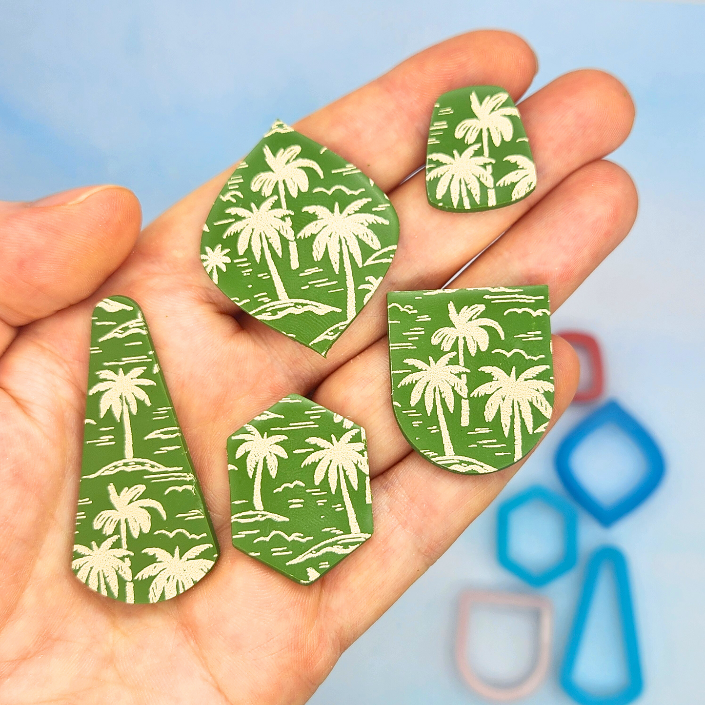 Palm Paradise Polymer Clay Silk Screen