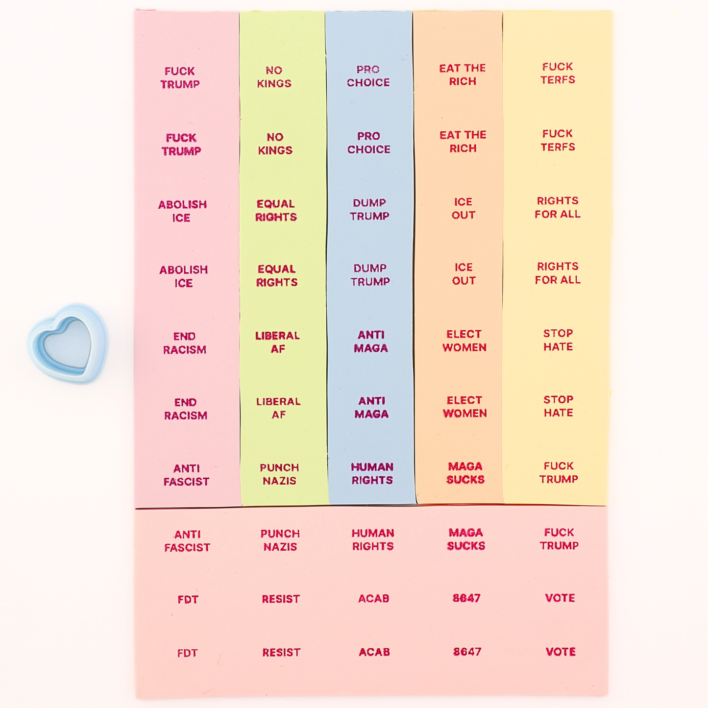 Anti-Fascist Candy Hearts Silk Screen & Cutter
