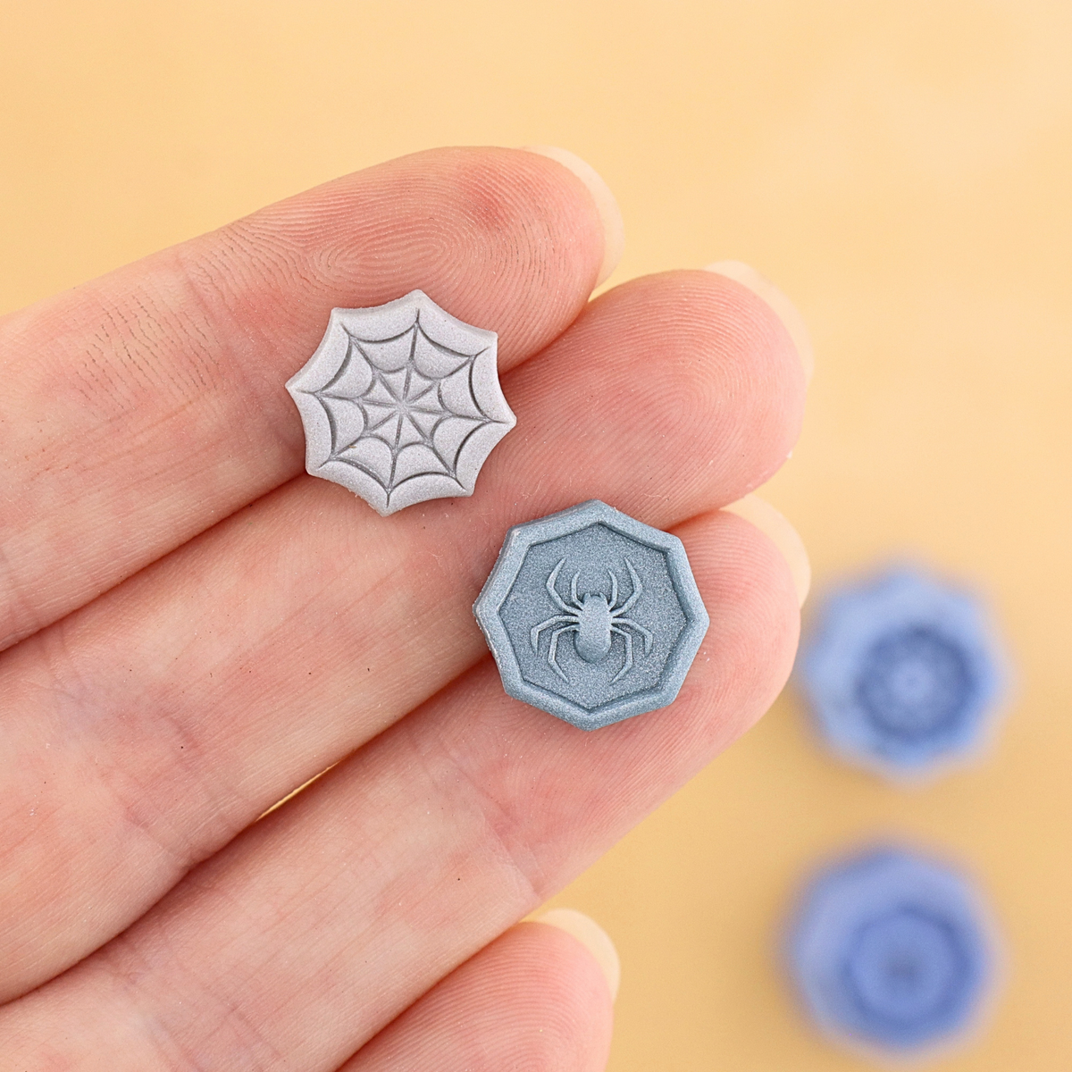 Pair of Spider Polymer Clay Stud Cutters