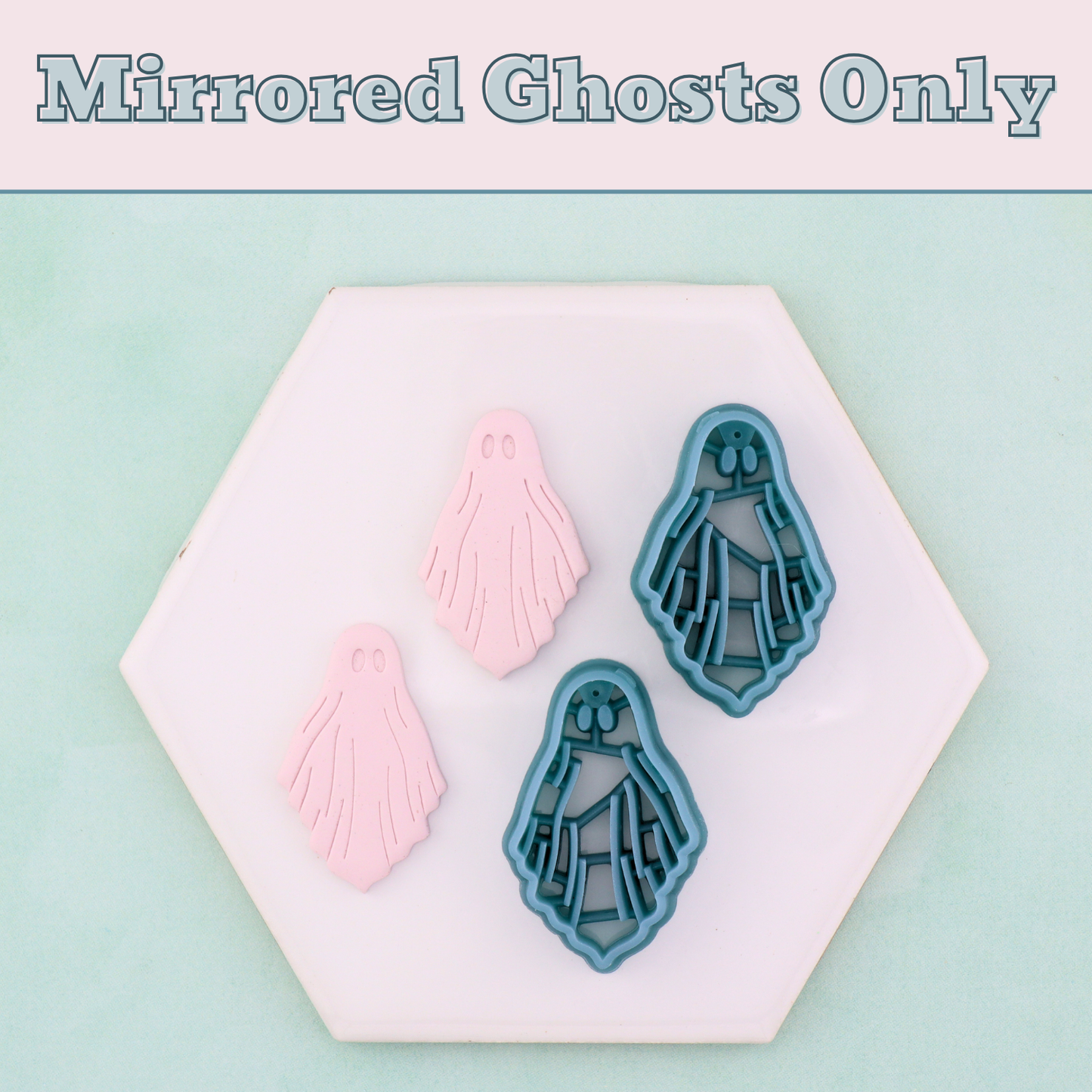 Ghost Reading a Book - Mirrored Pair