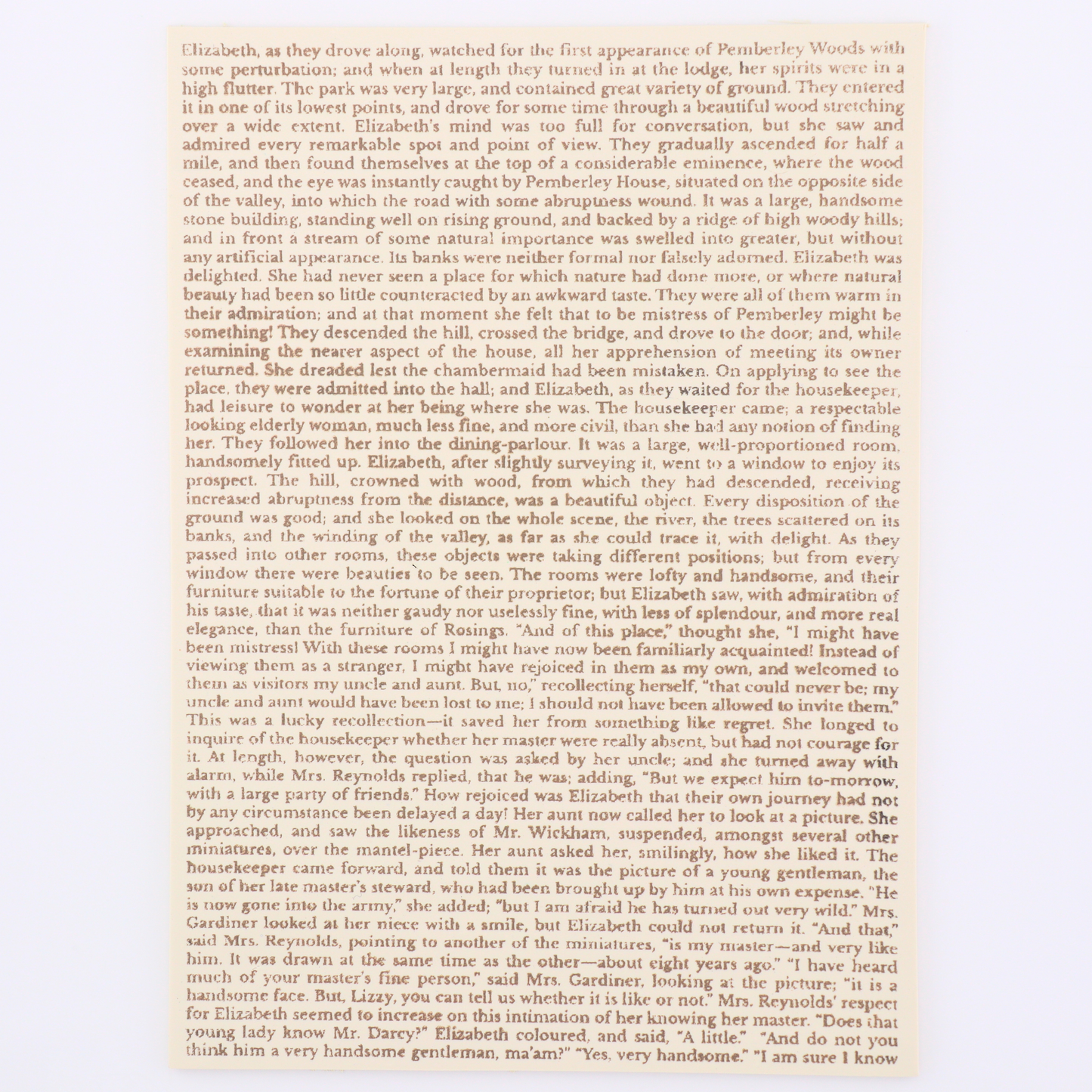Vintage Book Text Silk Screen