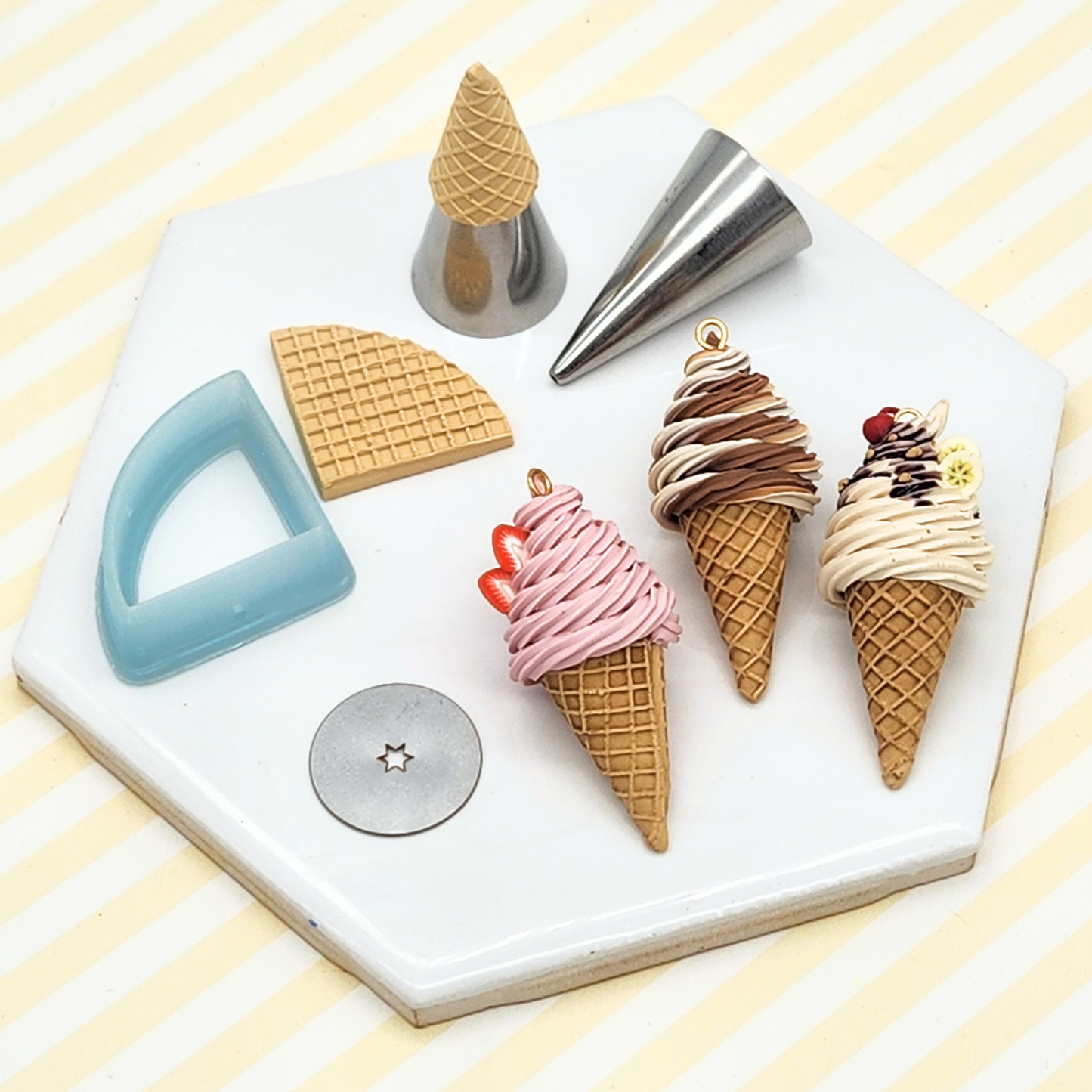 3D Soft Serve Ice Cream Cone Kit