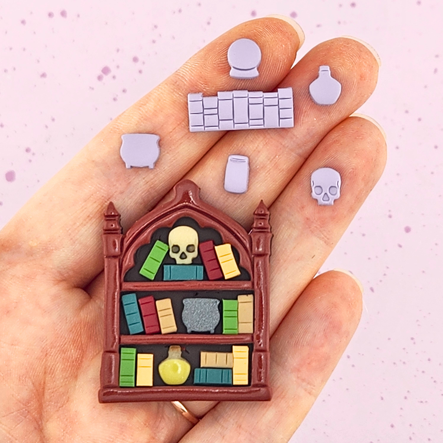 Witch's Bookshelf Polymer Clay Cutter Set