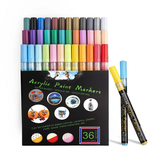 36 Fine Tip Acrylic Paint Markers