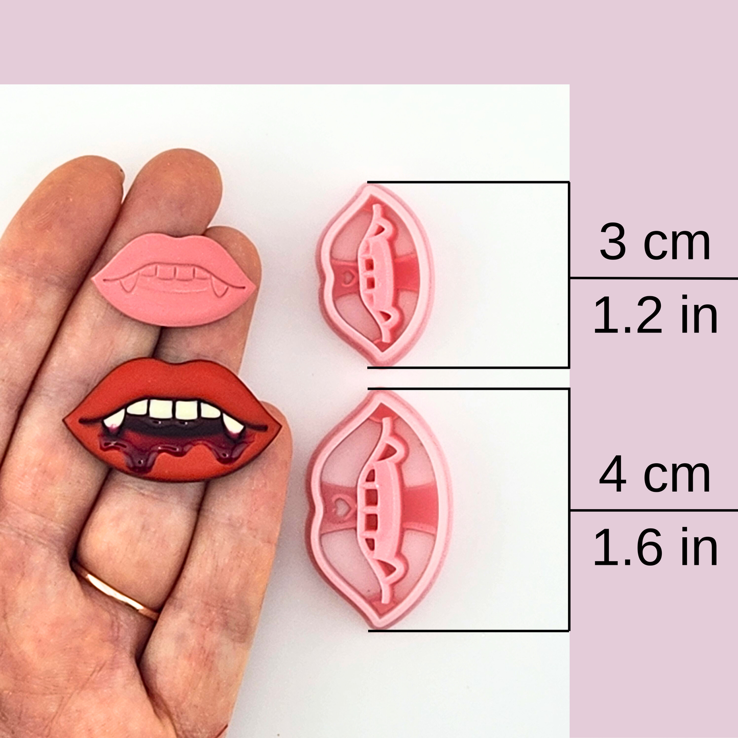 Vampire Lips Polymer Clay Cutter