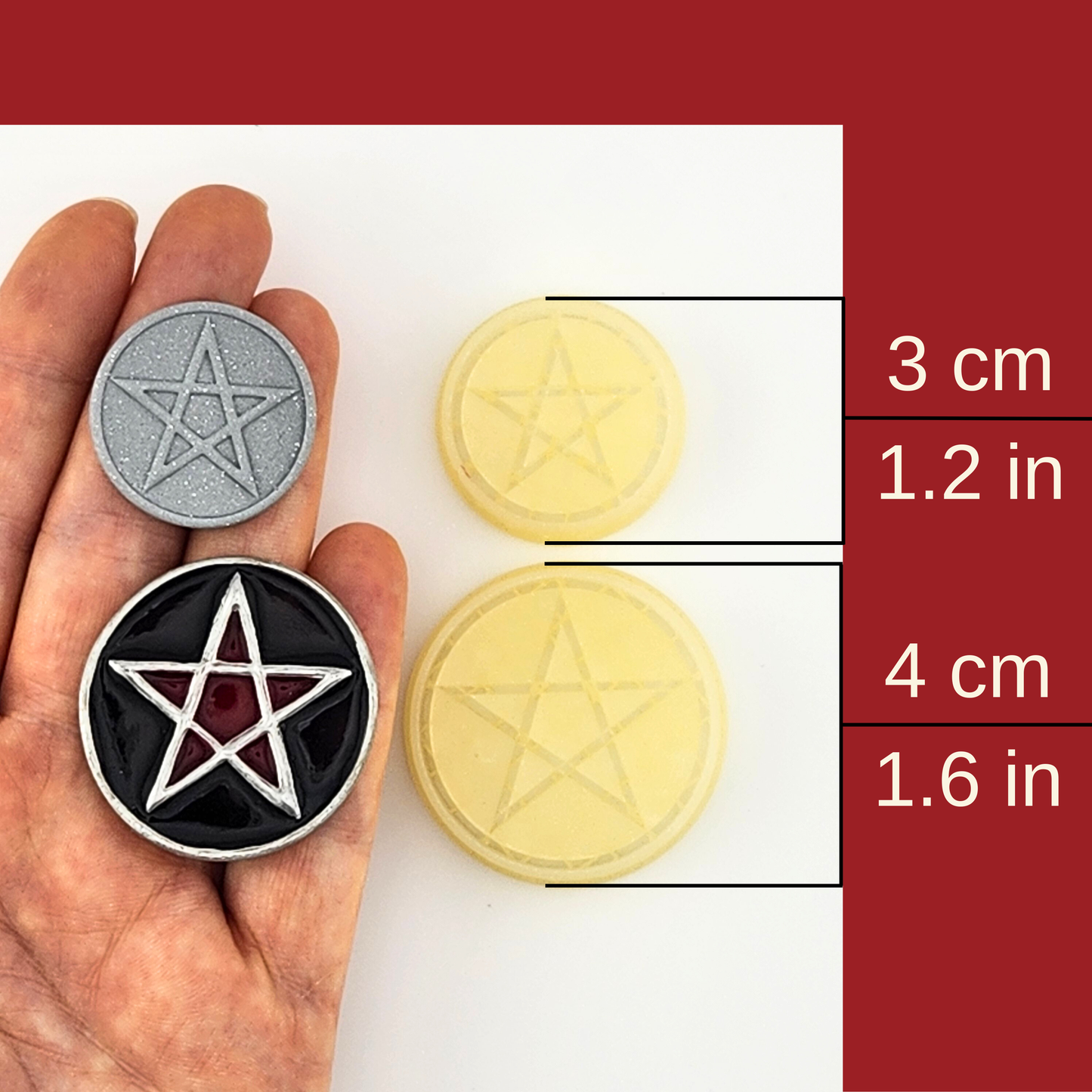 Pentacle Stained Glass Polymer Clay Cutter