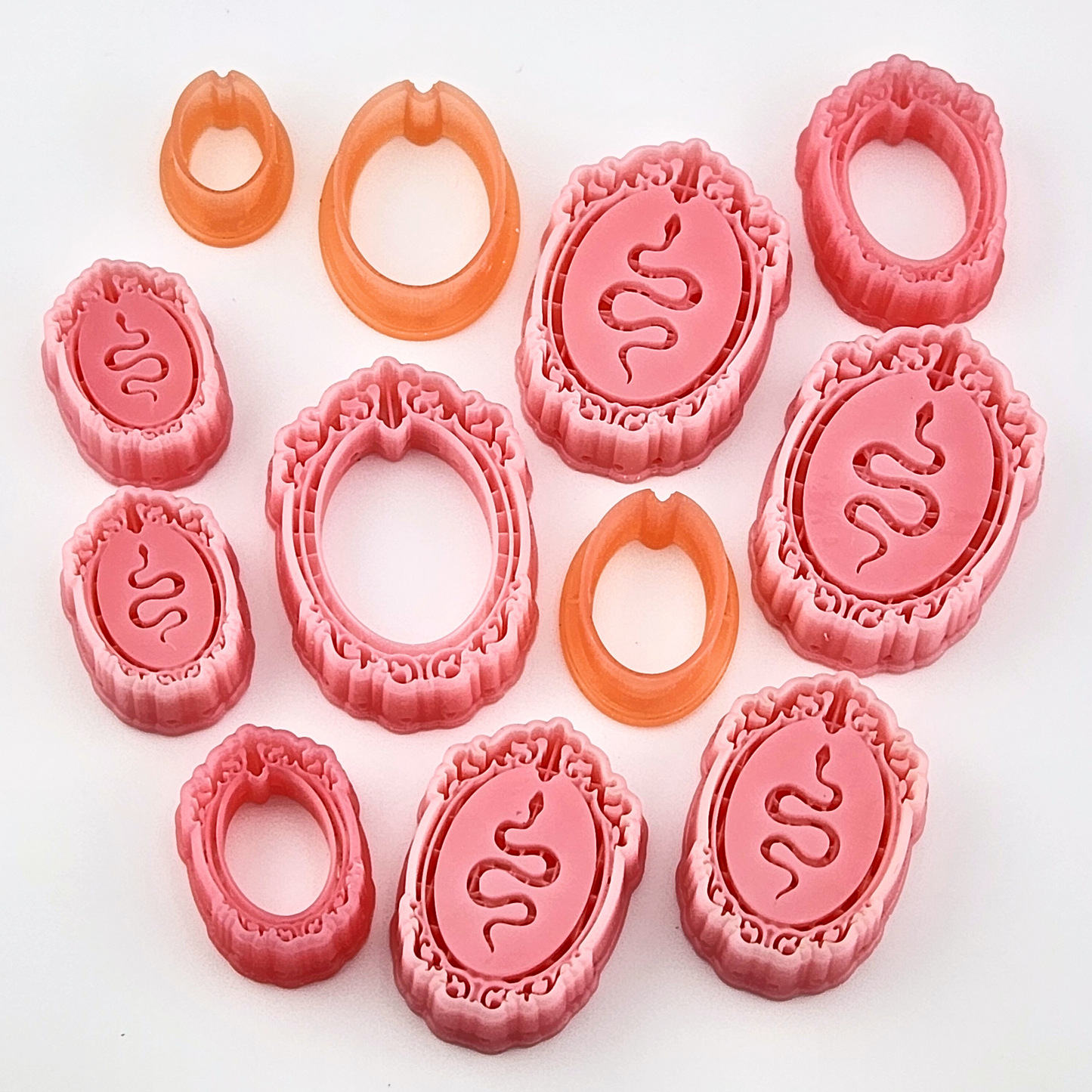 Snake & Frame Polymer Clay Cutters - Mirrored Pair