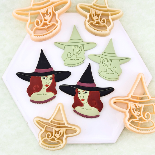 Witch, Please! Polymer Clay Cutters - Mirrored Pair