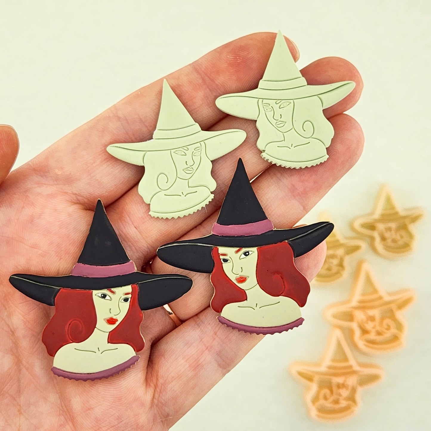 Witch, Please! Polymer Clay Cutters - Mirrored Pair