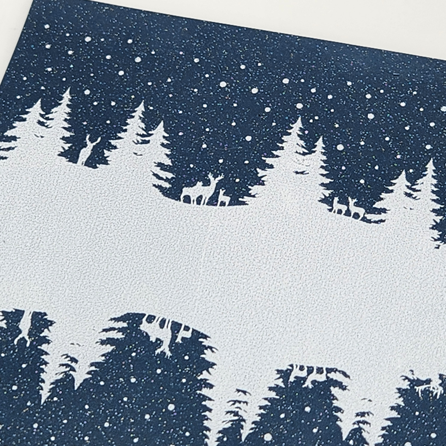 Snowy Woodland Polymer Clay Silk Screen