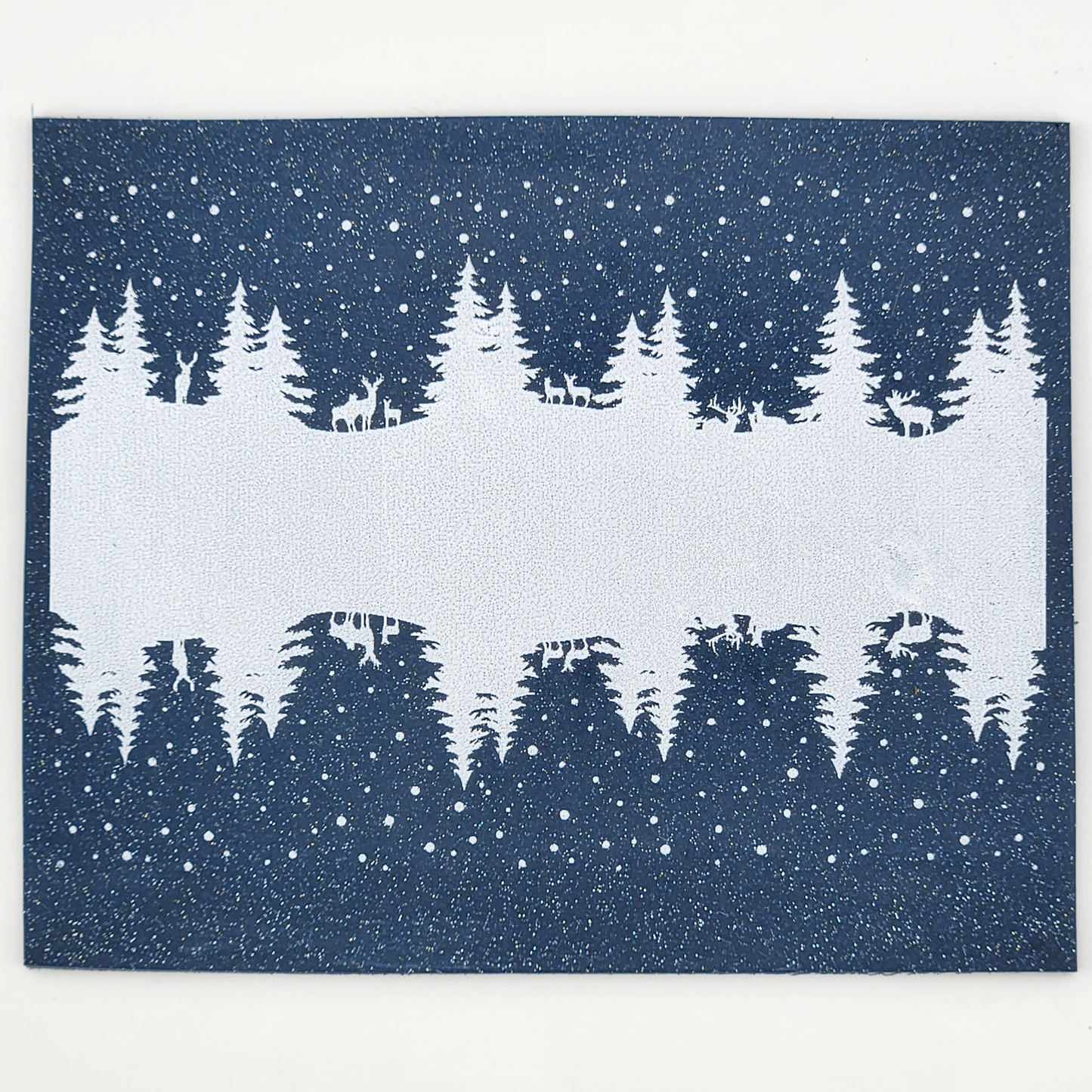 Snowy Woodland Polymer Clay Silk Screen