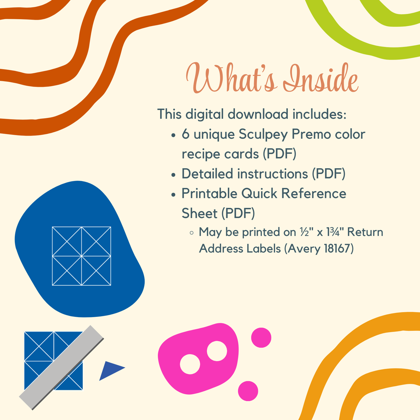 Candy Heart Polymer Clay Color Recipes for Sculpey Premo - Digital Download