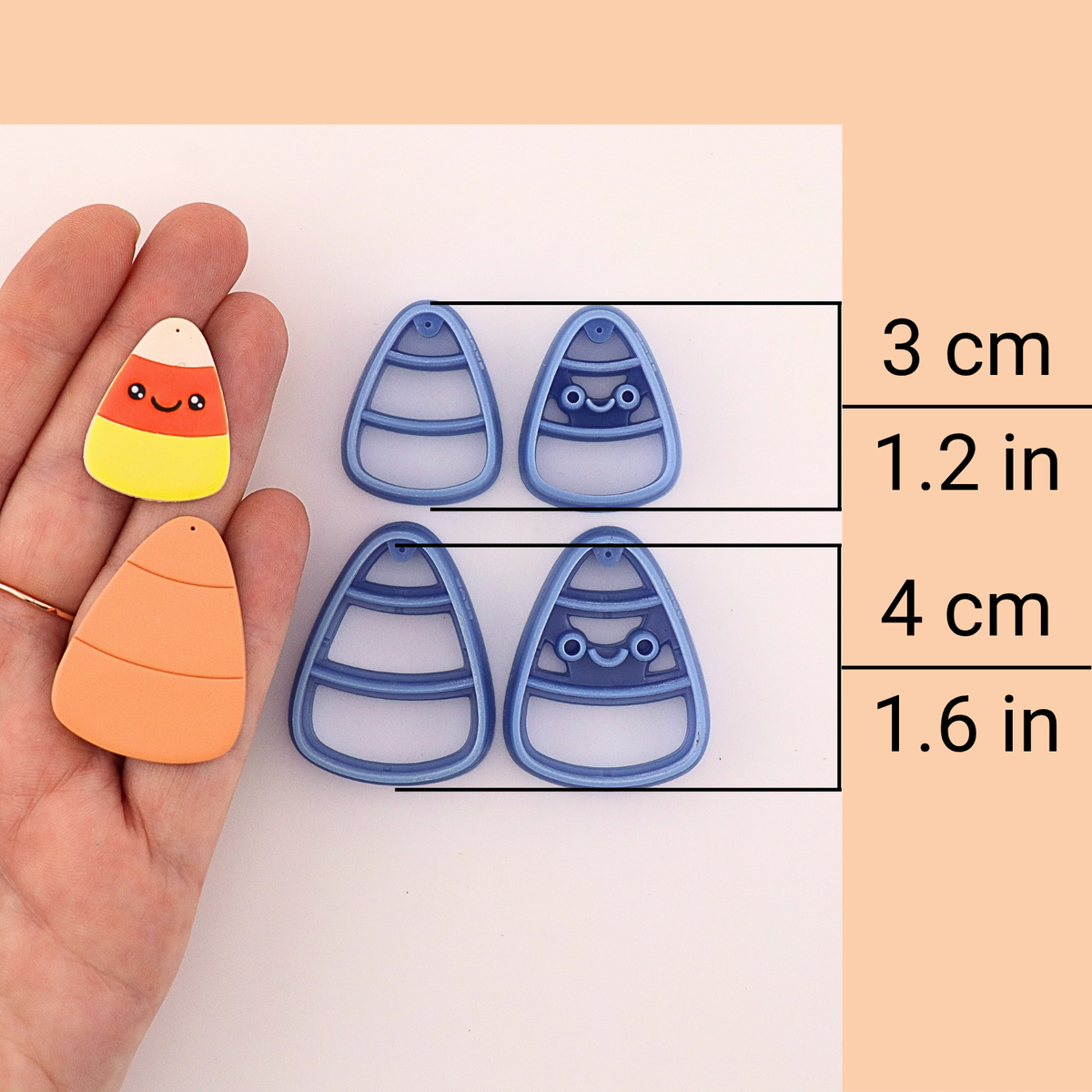 Candy Corn Polymer Clay Cutter