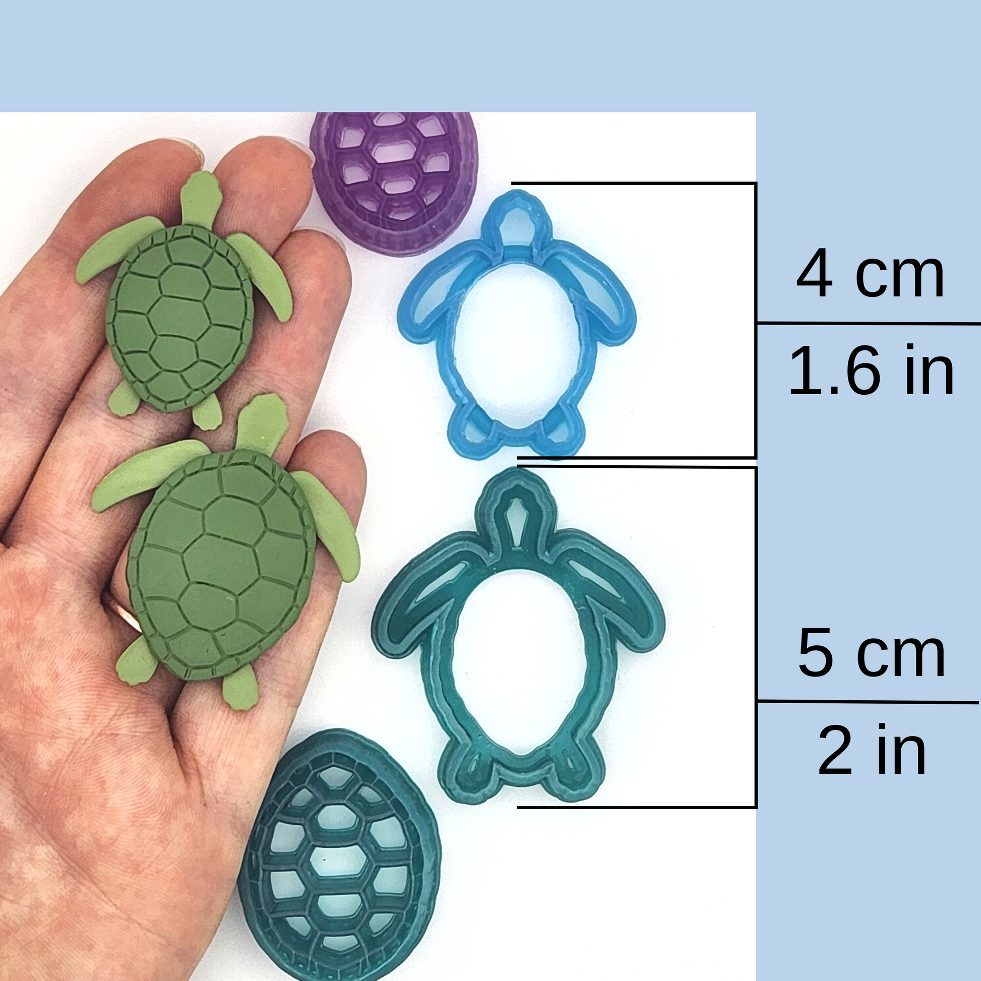 Tiny Turtles-set of 3 Turtles-polymer Clay Turtles-made to Order