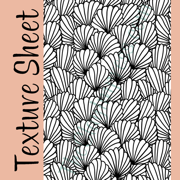 Abstract Shells Polymer Clay Texture Sheet | Unique, Detailed, & Easy ...