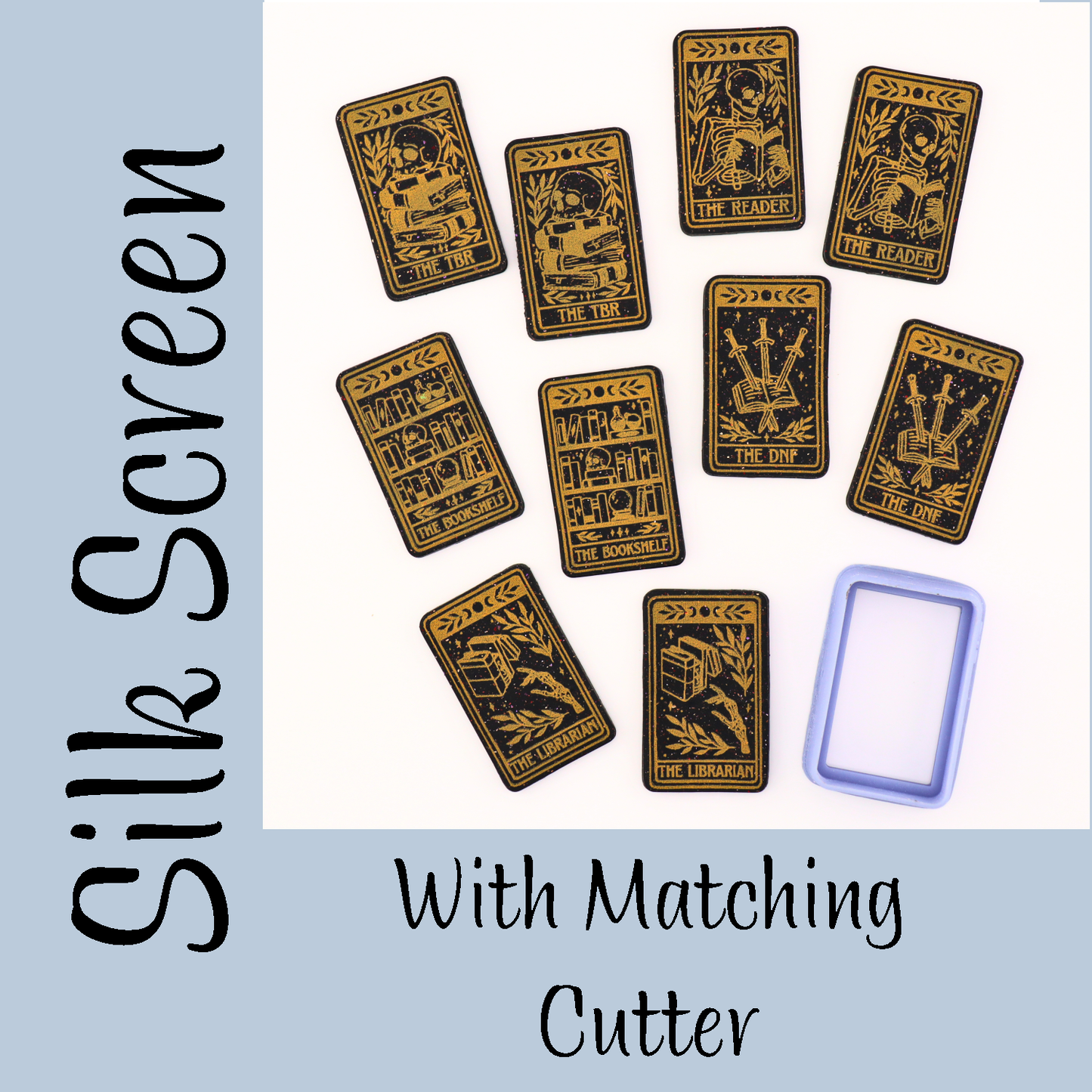 Bookish Tarot Cards Silk Screen & Matching Cutter