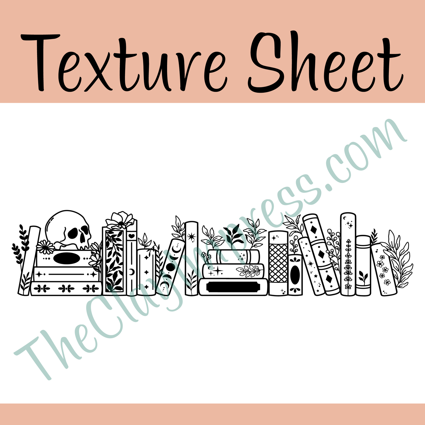 Botanical Bookshelf Texture Sheet