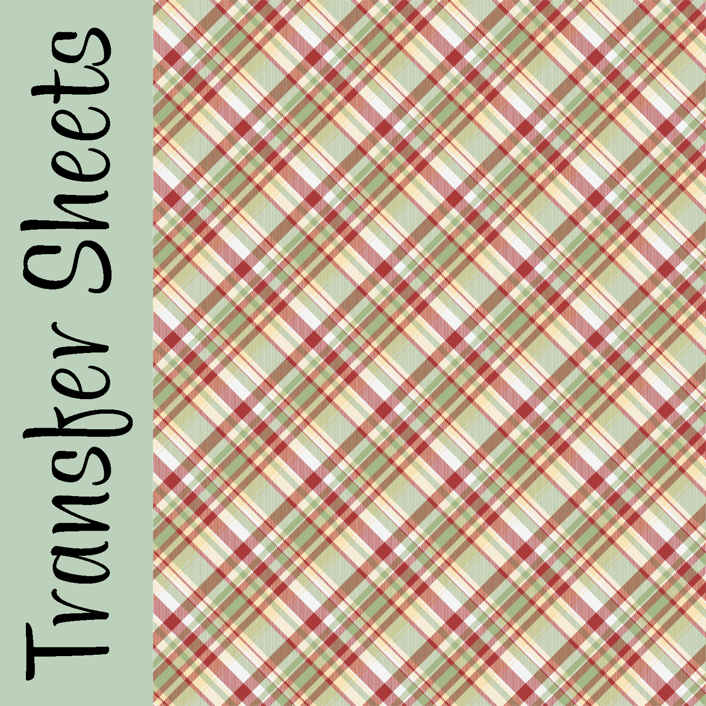 Christmas Cottage Plaid Transfer Sheets