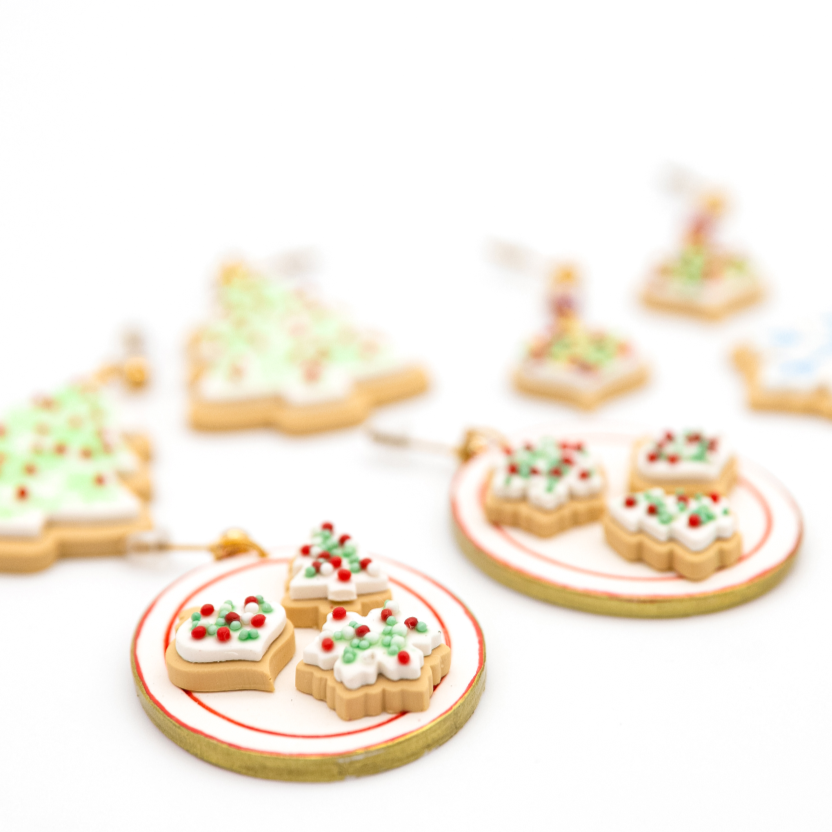 Christmas Sugar Cookie Polymer Clay Cutters for Earrings and Ornaments 