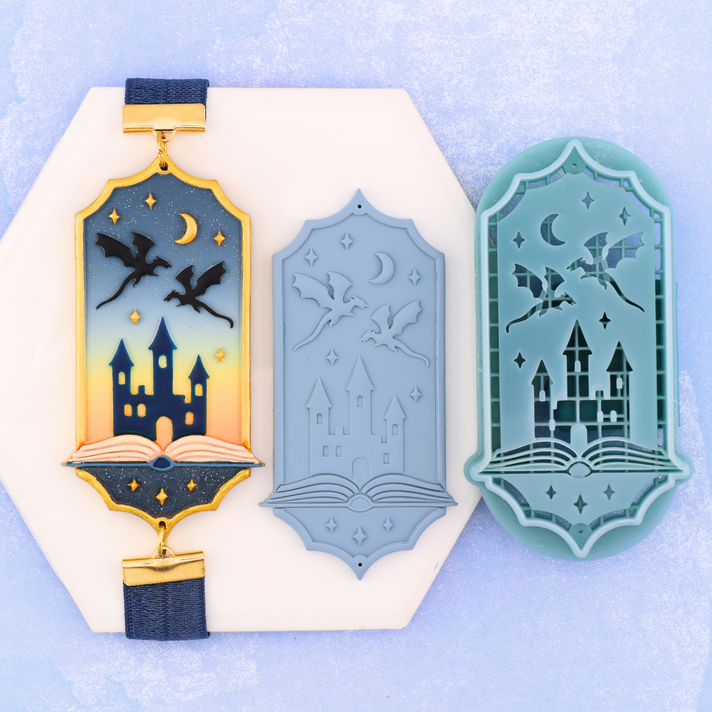 Dragon Bookmark Charm Polymer Clay Cutter