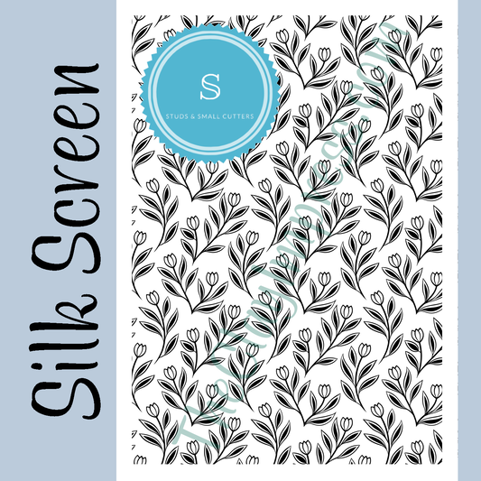 Floral Slab Builder Silkscreen - Petite Tulips