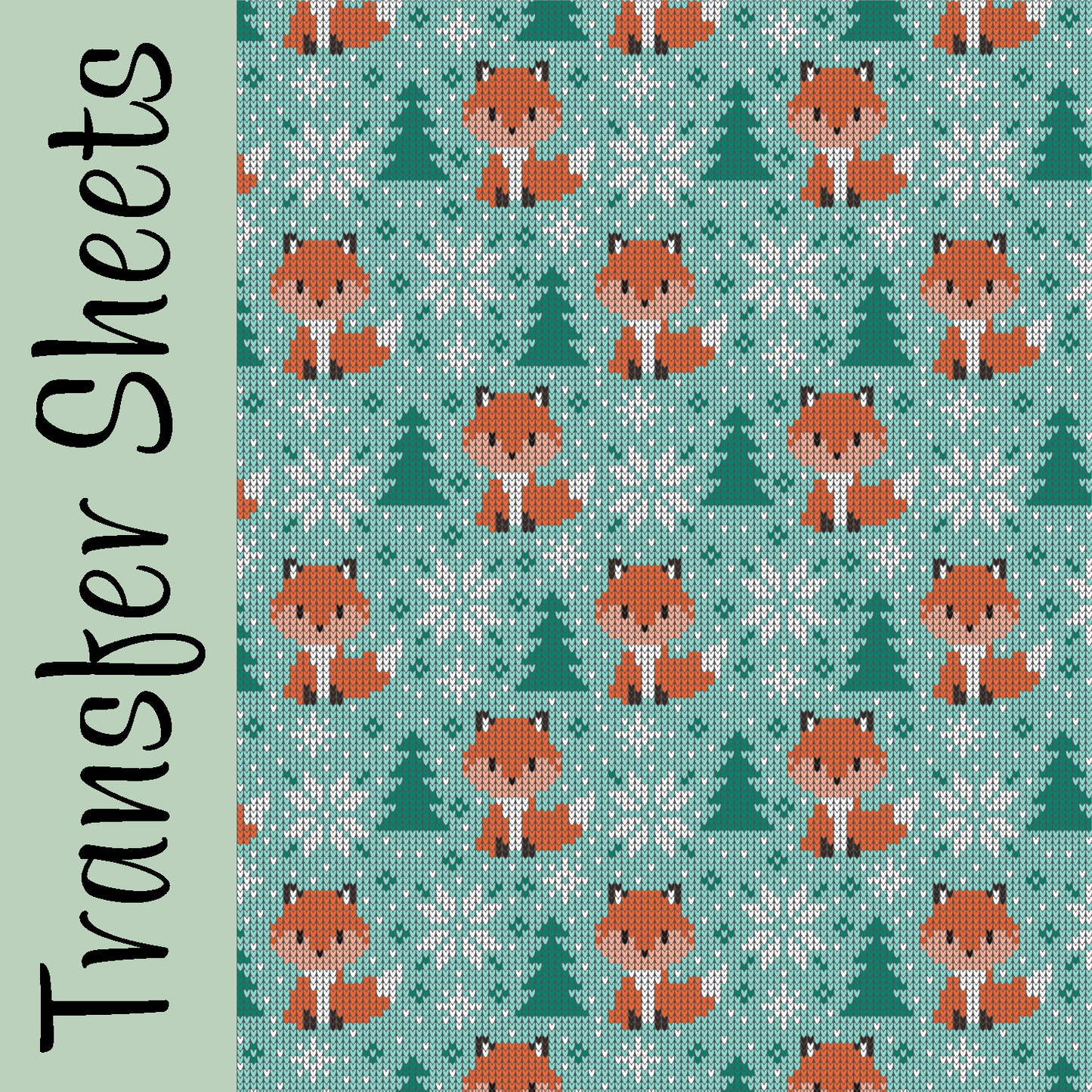 Frosty Fox Knit Transfer Sheets