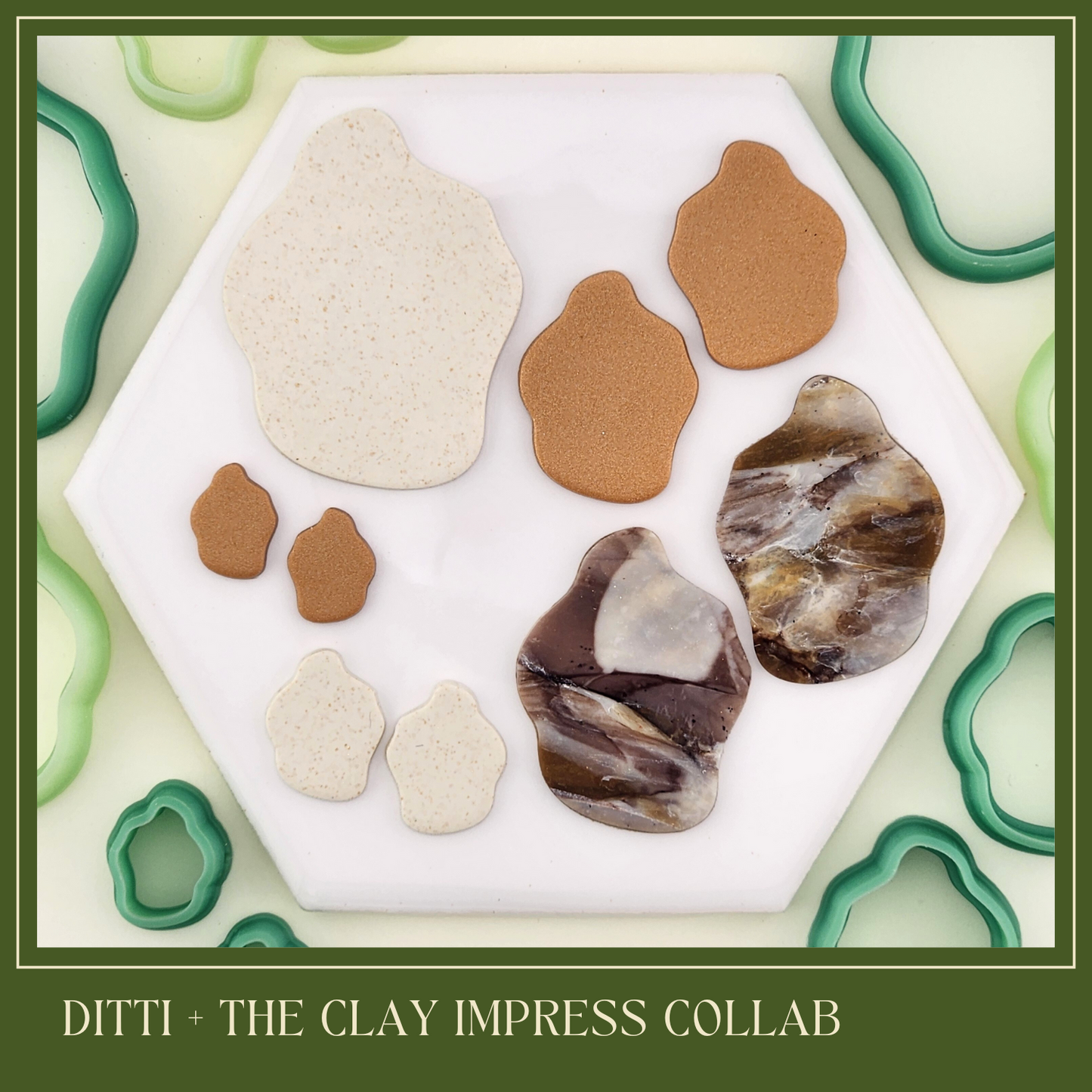 Gail - Ditti Collab - Mirrored Polymer Clay Cutter Pair