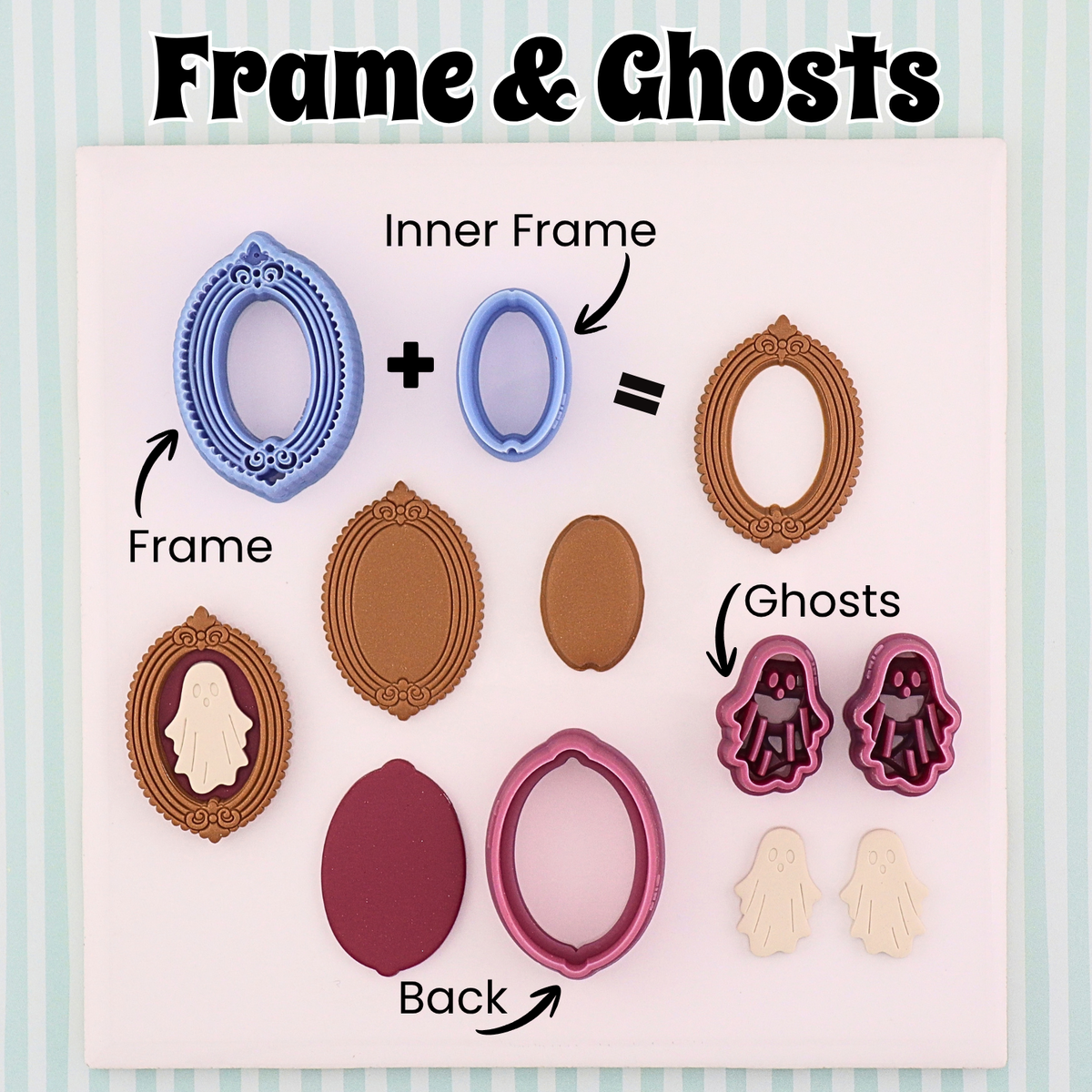 Ghost in Frame Polymer Clay Cutter Set