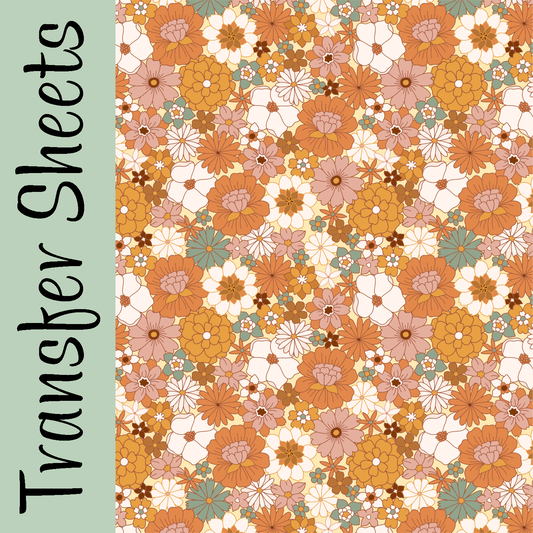 Groovy Florals Transfer Sheets