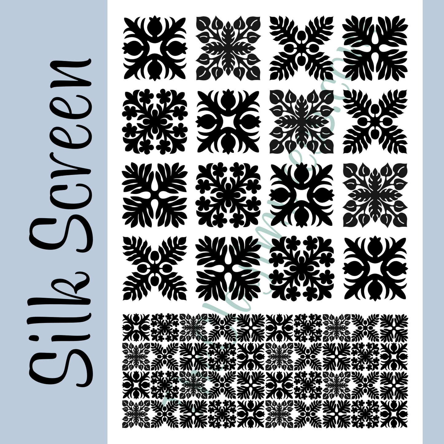 Hawaiian Quilt Squares Silk Screen