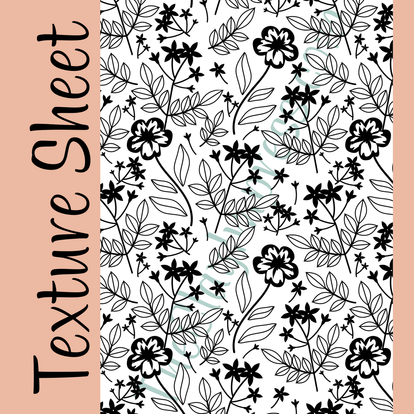 Hibiscus & Jasmine Texture Sheet