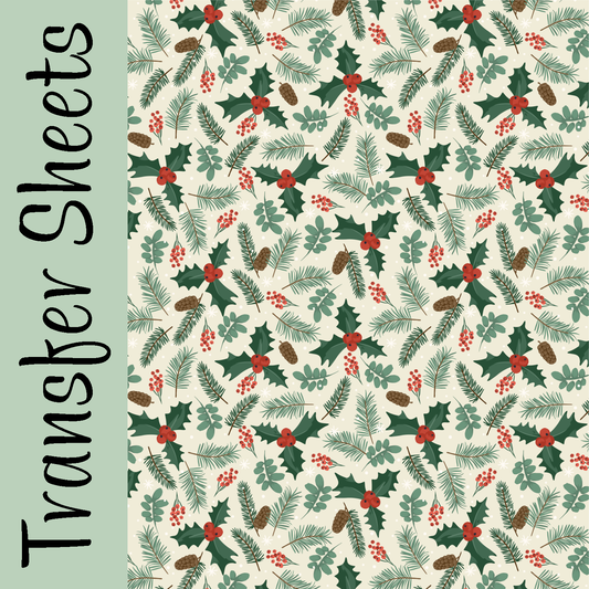 Holly and Pine Transfer Sheets