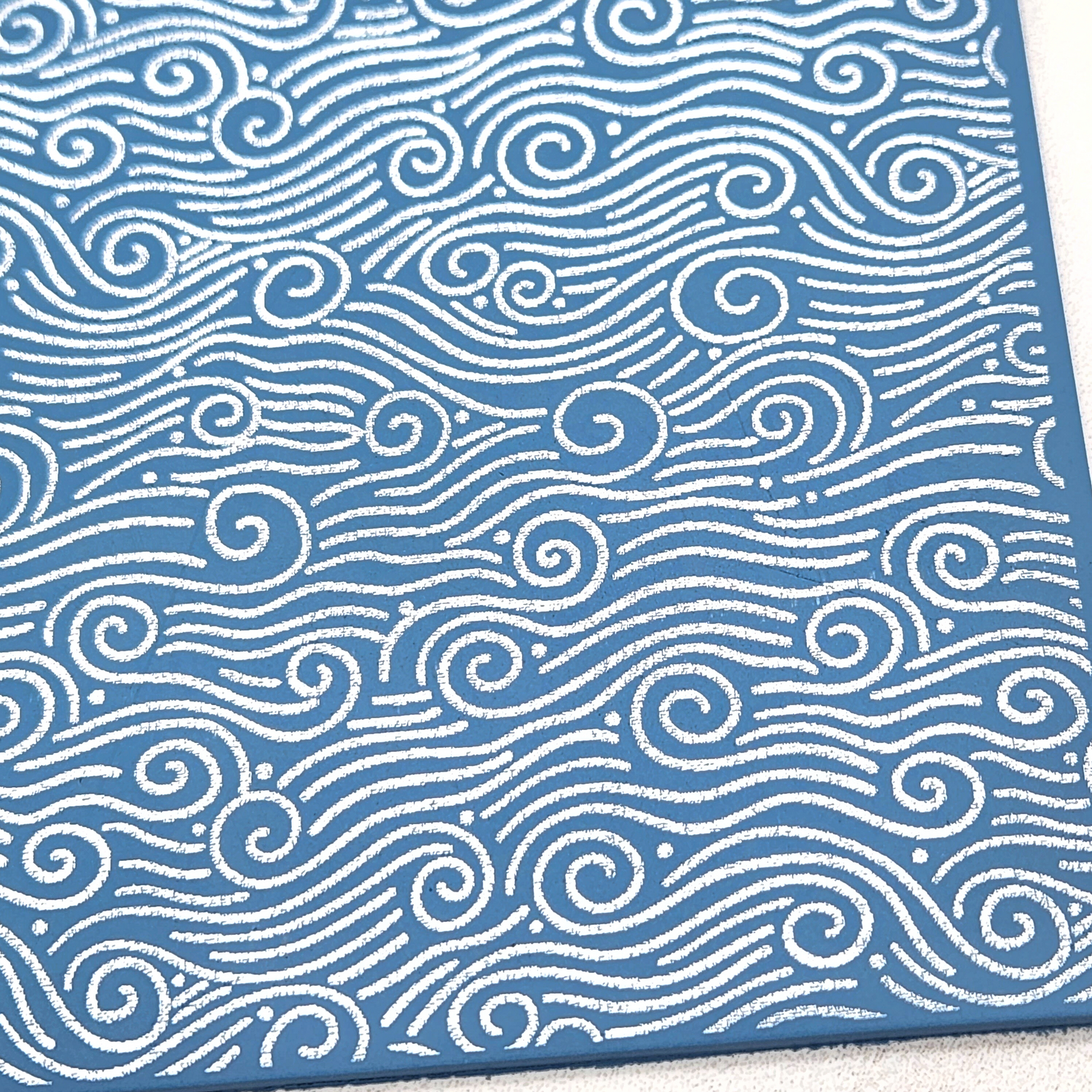New Swirling Pattern Polymer Clay Texture Sheet Stamp Emboss Mat