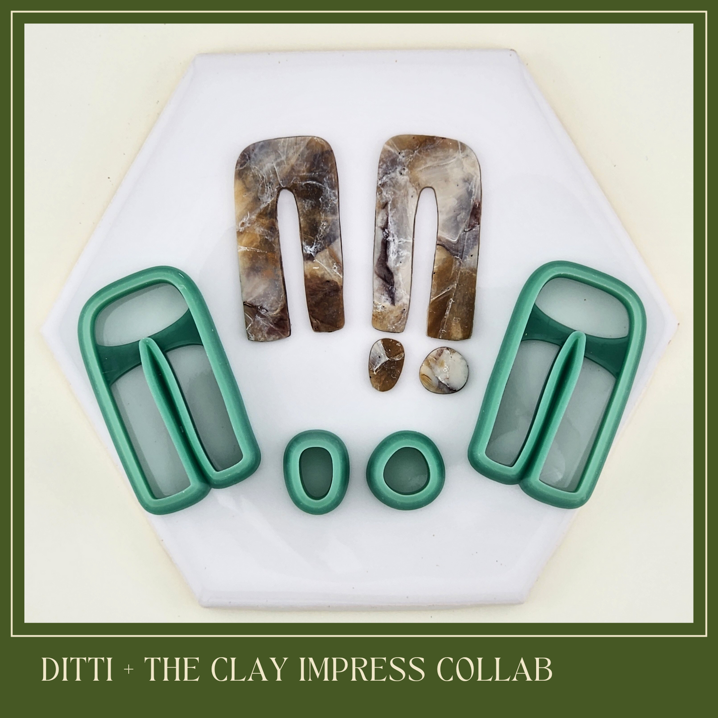 Jewel - Ditti Collab - Mirrored Polymer Clay Cutter Set