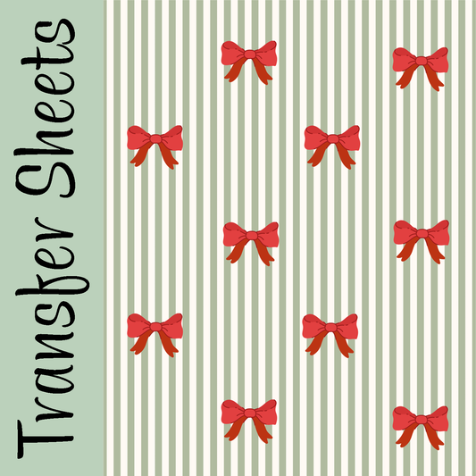Merry Little Bows Transfer Sheets