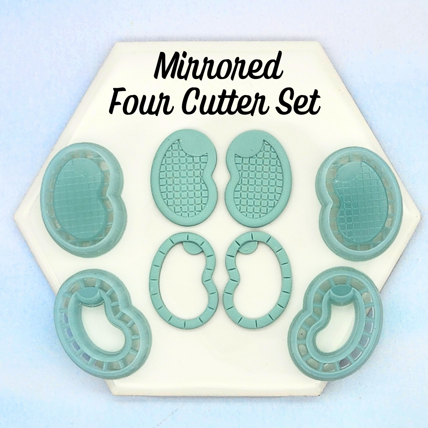 3D Swimming Pool Polymer Clay Cutters - Mirrored Set