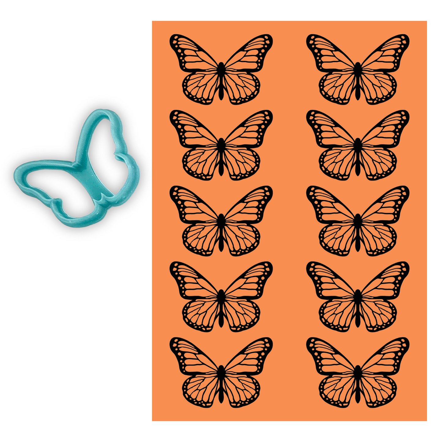 Monarch Butterflies Silk Screen & Matching Cutters