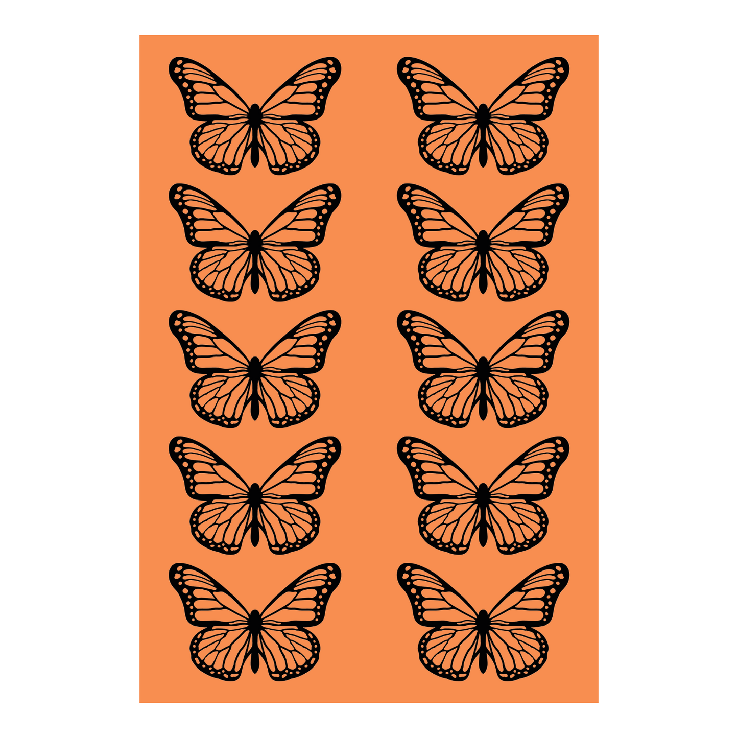 Monarch Butterflies Silk Screen & Matching Cutters