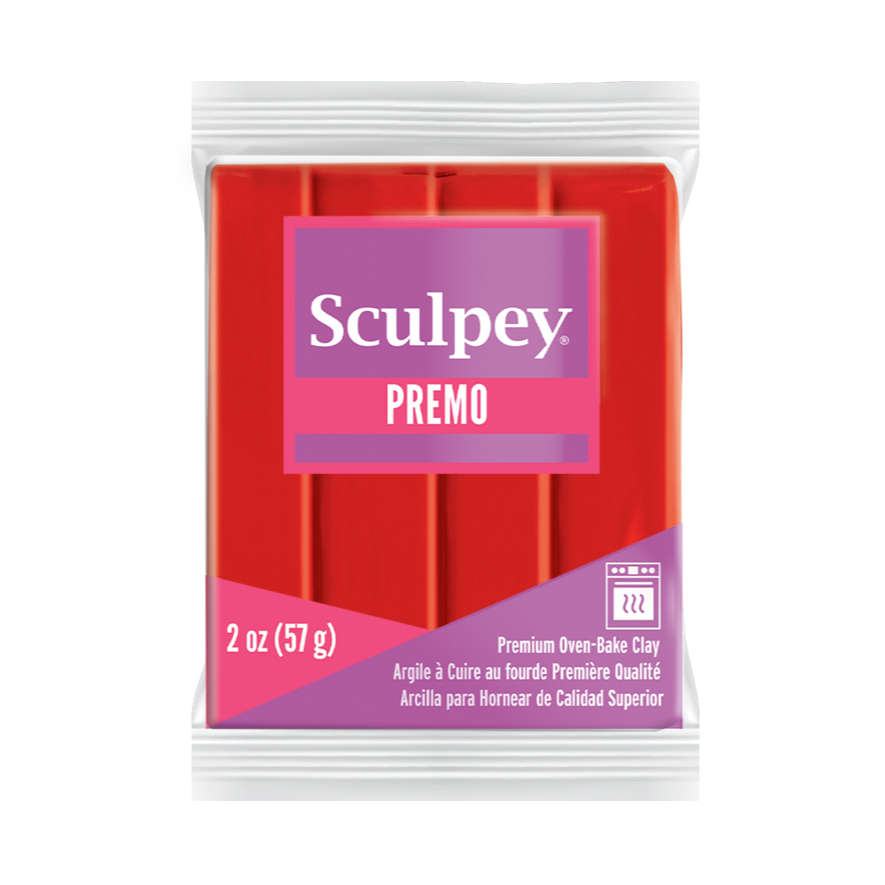 Sculpey Premo Cadmium Red Hue Polymer Clay