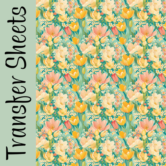 Painted Tulips Transfer Sheets