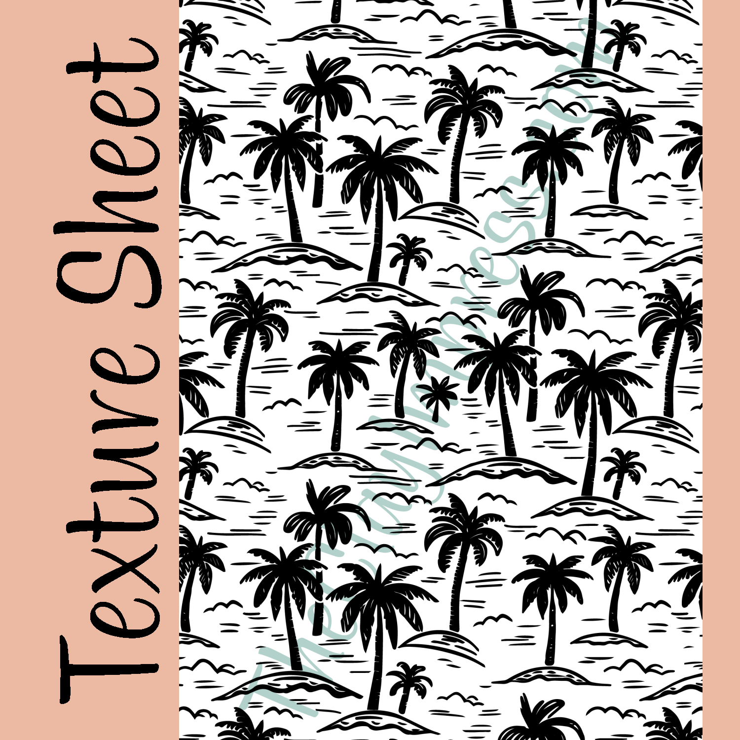 Palm Tree Polymer Clay Texture Sheet Unique, Detailed, & Easy to Use