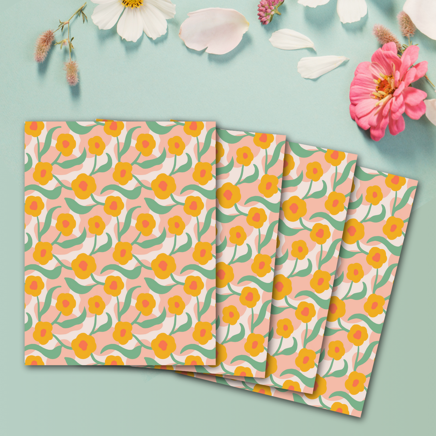 Paper Daisies Transfer Sheets
