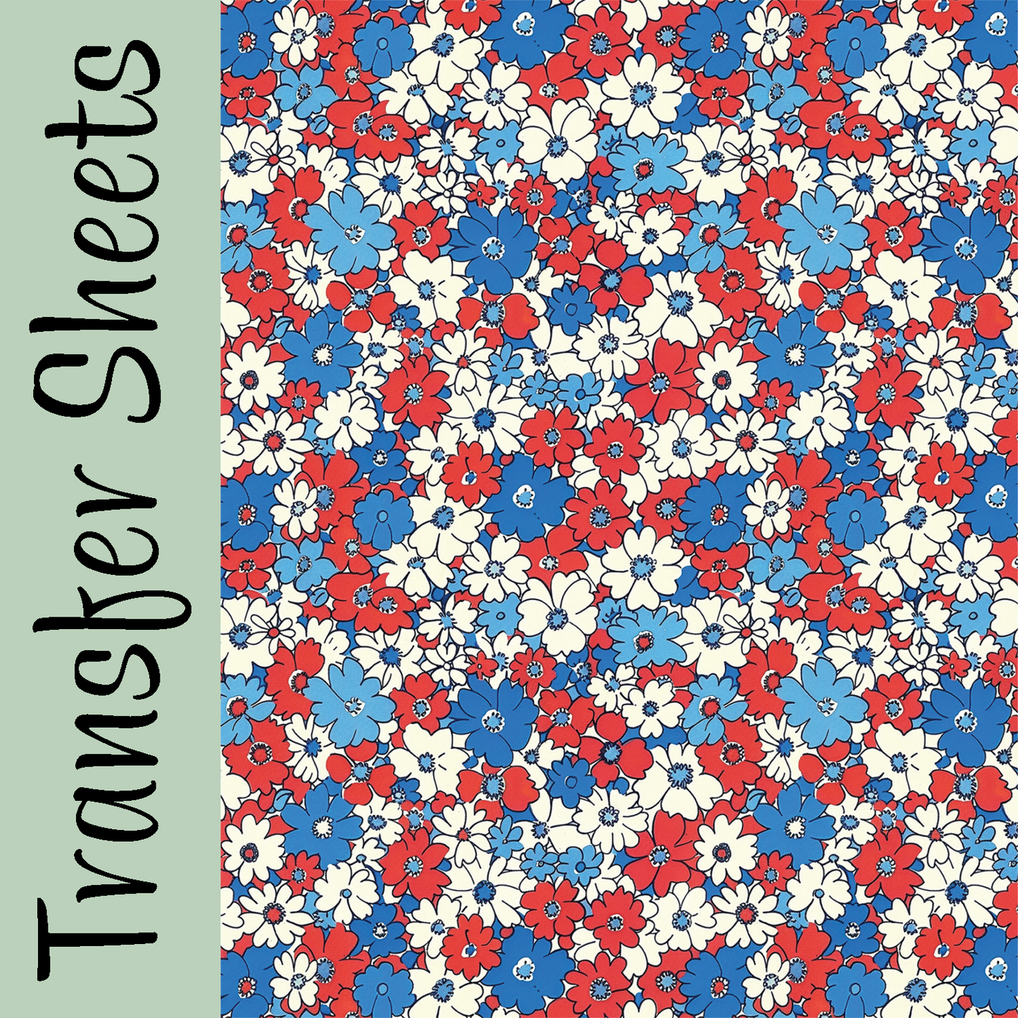 Patriotic Petals Transfer Sheets