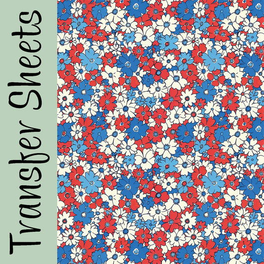 Patriotic Petals Transfer Sheets