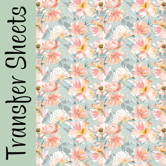 Peach Blossom Breeze Transfer Sheets