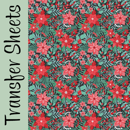Poinsettia Meadow Transfer Sheets