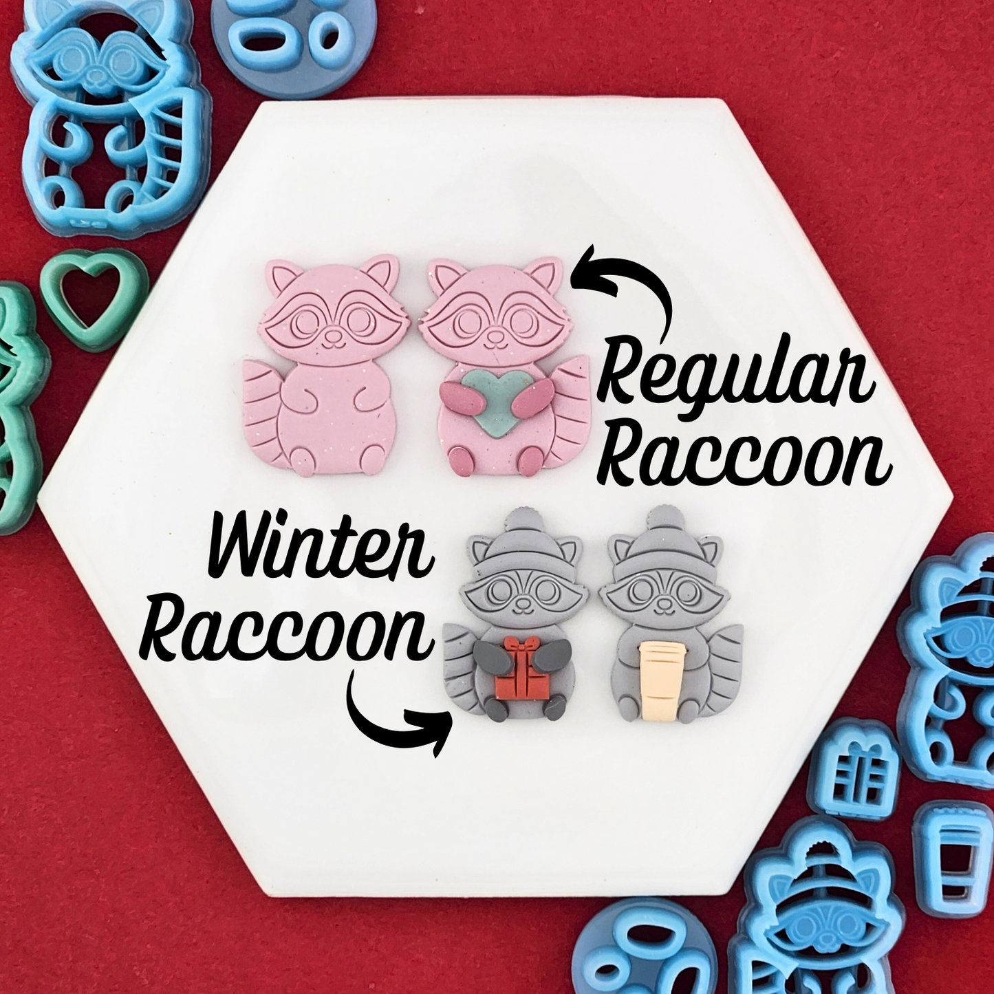 Raccoon Polymer Clay Cutters Sets